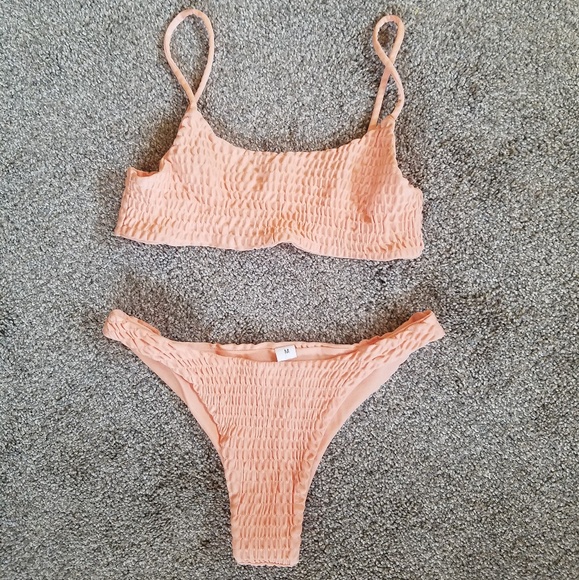 Zaful Other - NWOT Zaful Scrunch Cheeky High Waist Bikini